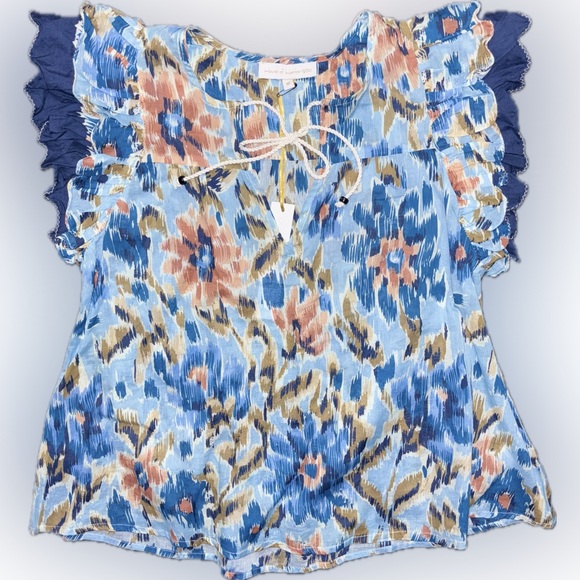 NWT House of Harlow 1960 Zoey Ruffle Sleeve Top - Picture 5 of 7